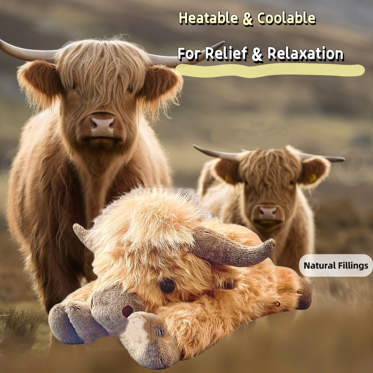 Creative Cartoon Household Highland Cow Plush Toy