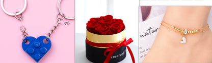 Eternal Roses In Box Preserved Real Rose Flowers with Box Set Gift Romantic Artificial Flowers