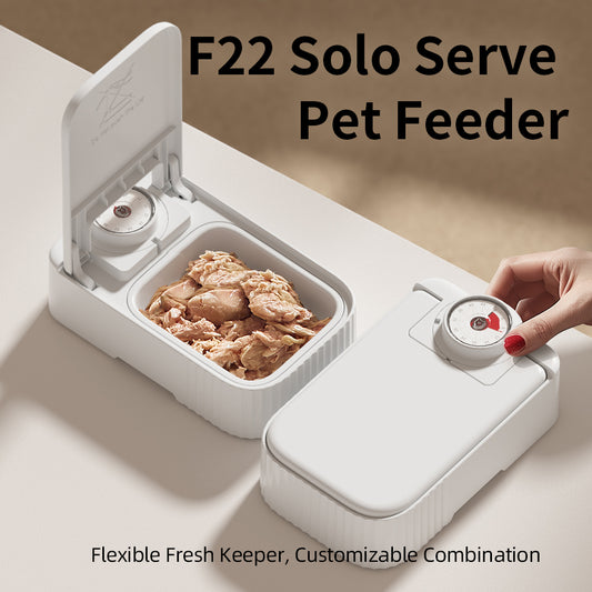 Pet Single Meal Feeders 48h Temporizador Ice Crystal Box Mantener Fresco A Prueba De Salpicaduras Y Polvo A Prueba De Insectos