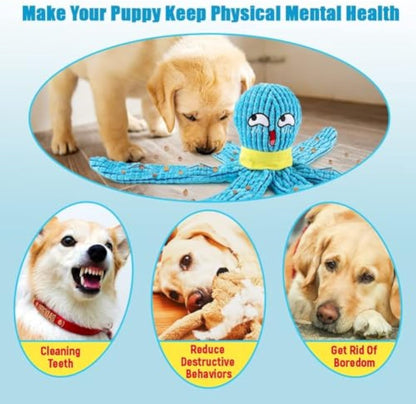 Squeaky Dog Toy,Octopus Sniffing Dog Toys, Plush Interactive Puzzle Dog Toys With Soft Fabric Crinkle For Large, Medium, Small Sized Dog, Relieve Stress, Encourage Natural Foragin,Best Dog Boredom Toy