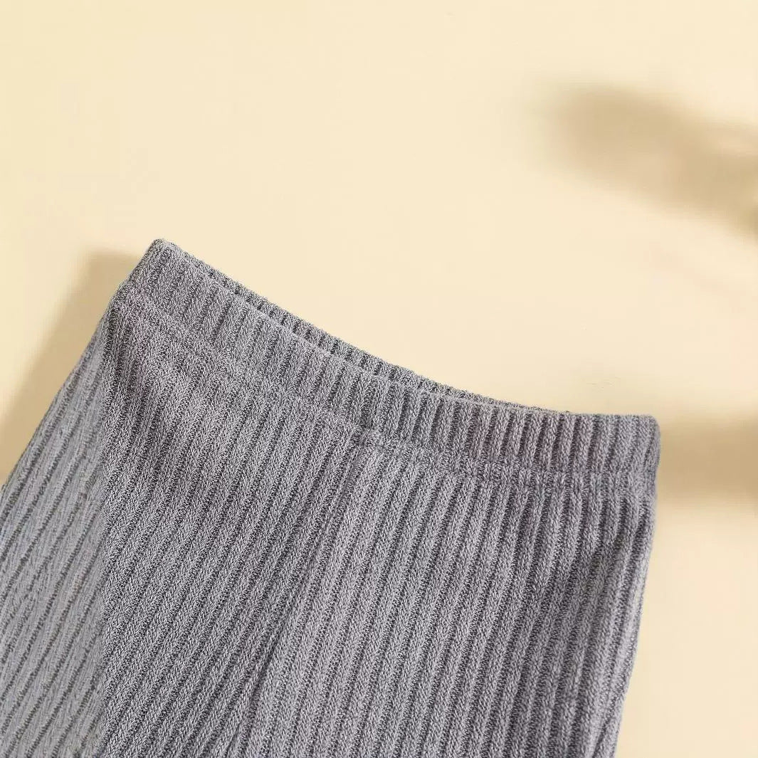 Girls' Knitted Cotton Leggings Warm-keeping Pants Long Pants Straight-leg Pants