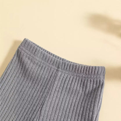 Girls' Knitted Cotton Leggings Warm-keeping Pants Long Pants Straight-leg Pants