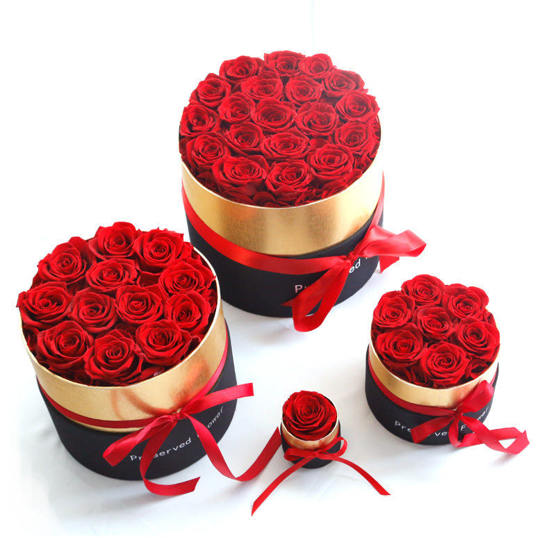 Eternal Roses In Box Preserved Real Rose Flowers with Box Set Gift Romantic Artificial Flowers