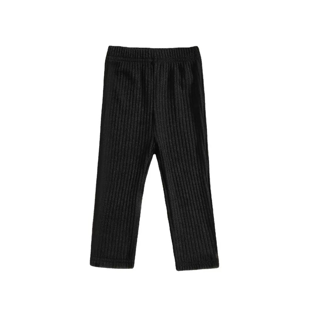 Girls' Knitted Cotton Leggings Warm-keeping Pants Long Pants Straight-leg Pants