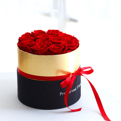 Eternal Roses In Box Preserved Real Rose Flowers with Box Set Gift Romantic Artificial Flowers