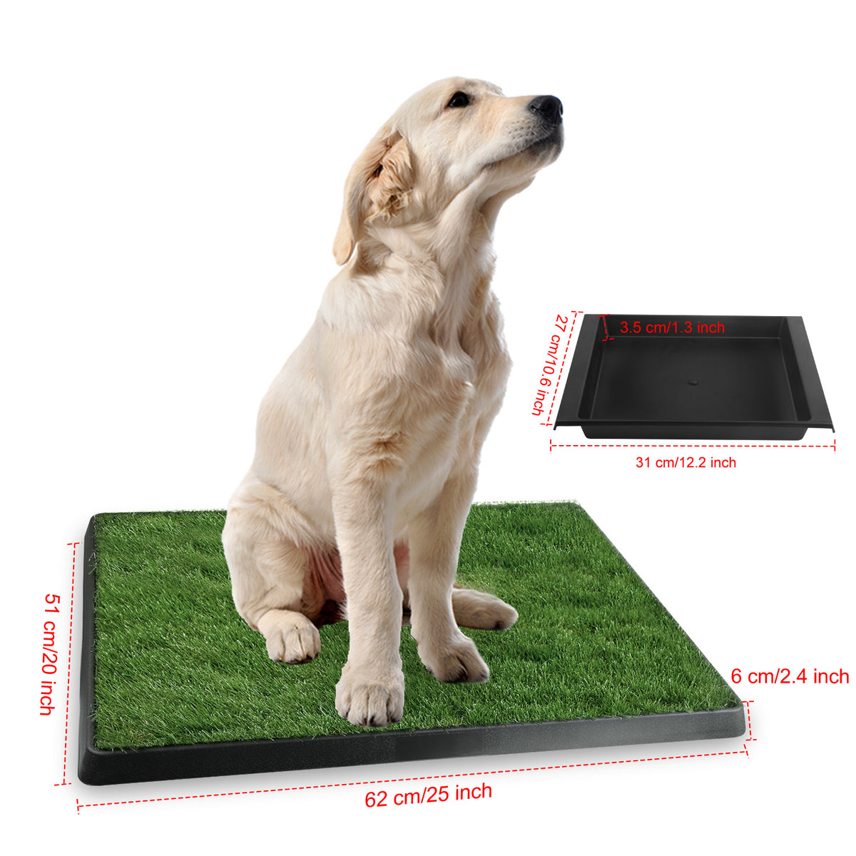 1Pc Dog Potty Training Artificial Grass Pad Pet Cat Toilet Trainer Mat Puppy Loo Tray Turf For Small Medium Dogs Indoor Outdoor Use