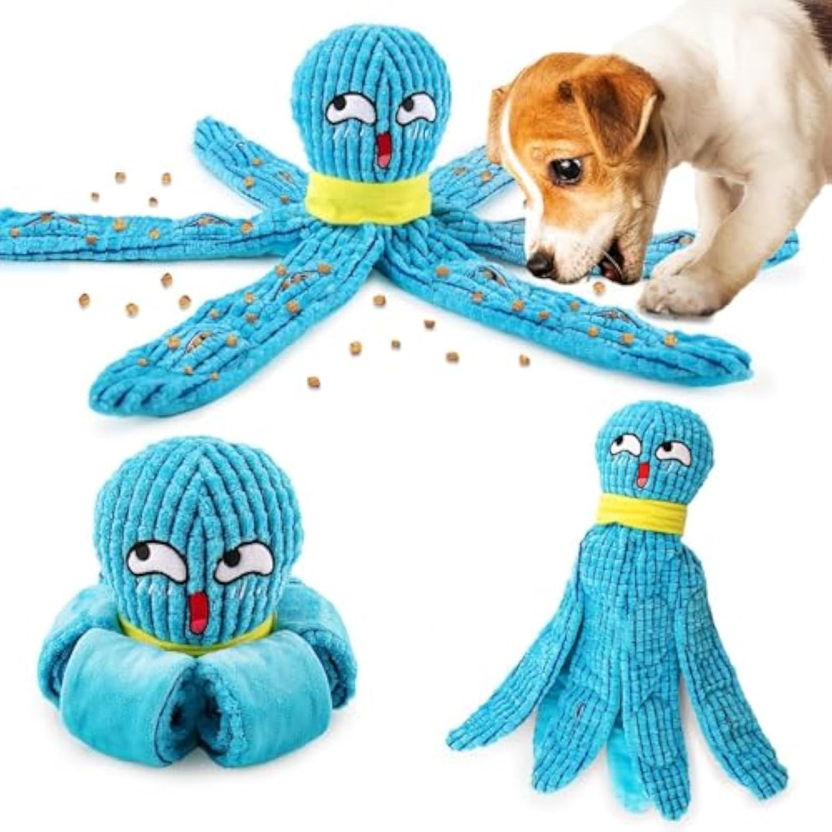 Squeaky Dog Toy,Octopus Sniffing Dog Toys, Plush Interactive Puzzle Dog Toys With Soft Fabric Crinkle For Large, Medium, Small Sized Dog, Relieve Stress, Encourage Natural Foragin,Best Dog Boredom Toy