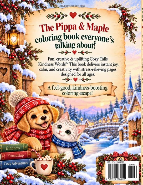 Pippa & Maple Adventures: The Winter Wish Box Coloring Book: A Winter Coloring Book About Kindness, Friendship, and Wishes For Others