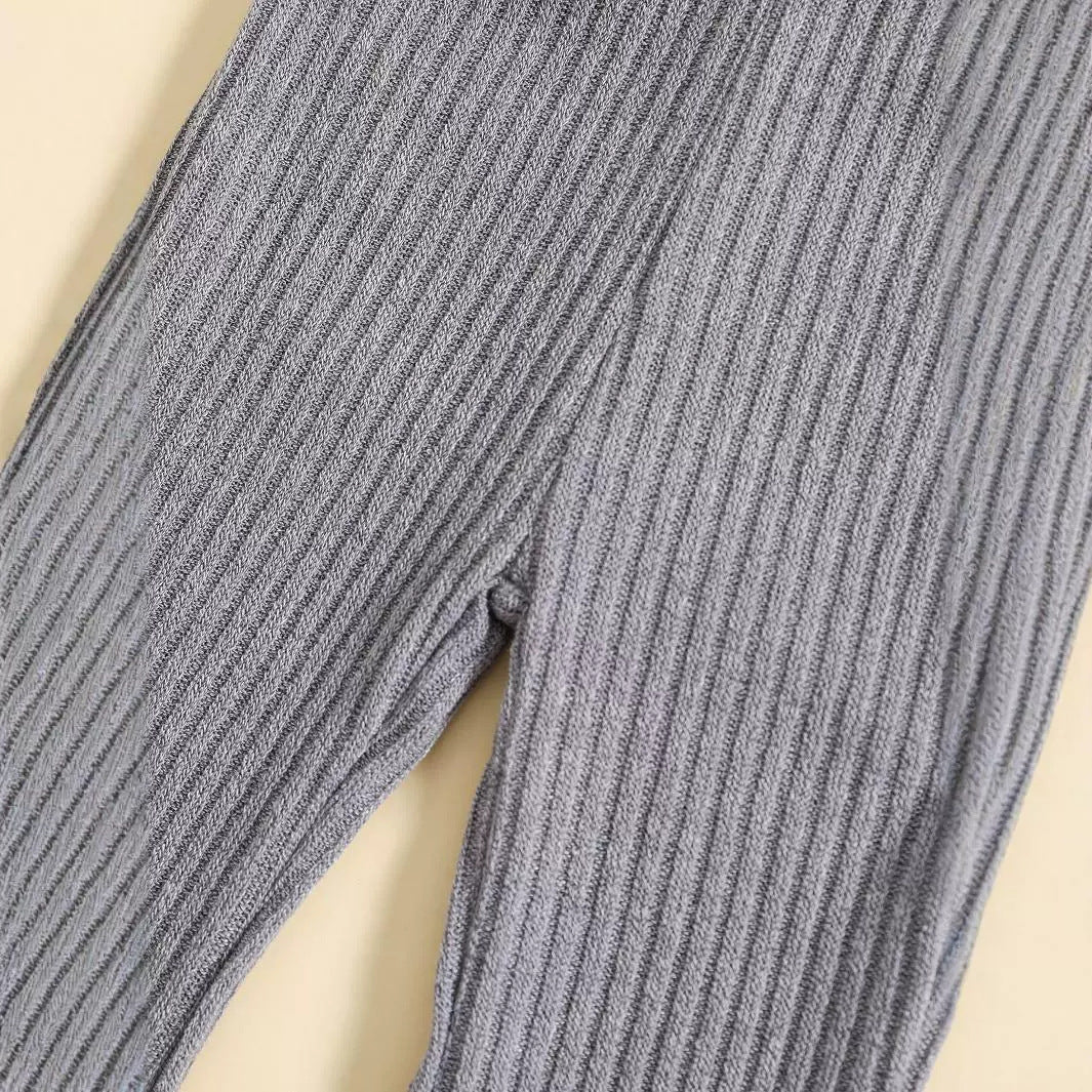 Girls' Knitted Cotton Leggings Warm-keeping Pants Long Pants Straight-leg Pants